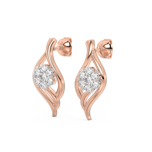 Diamond Earring for her in Rose Gold DER23360