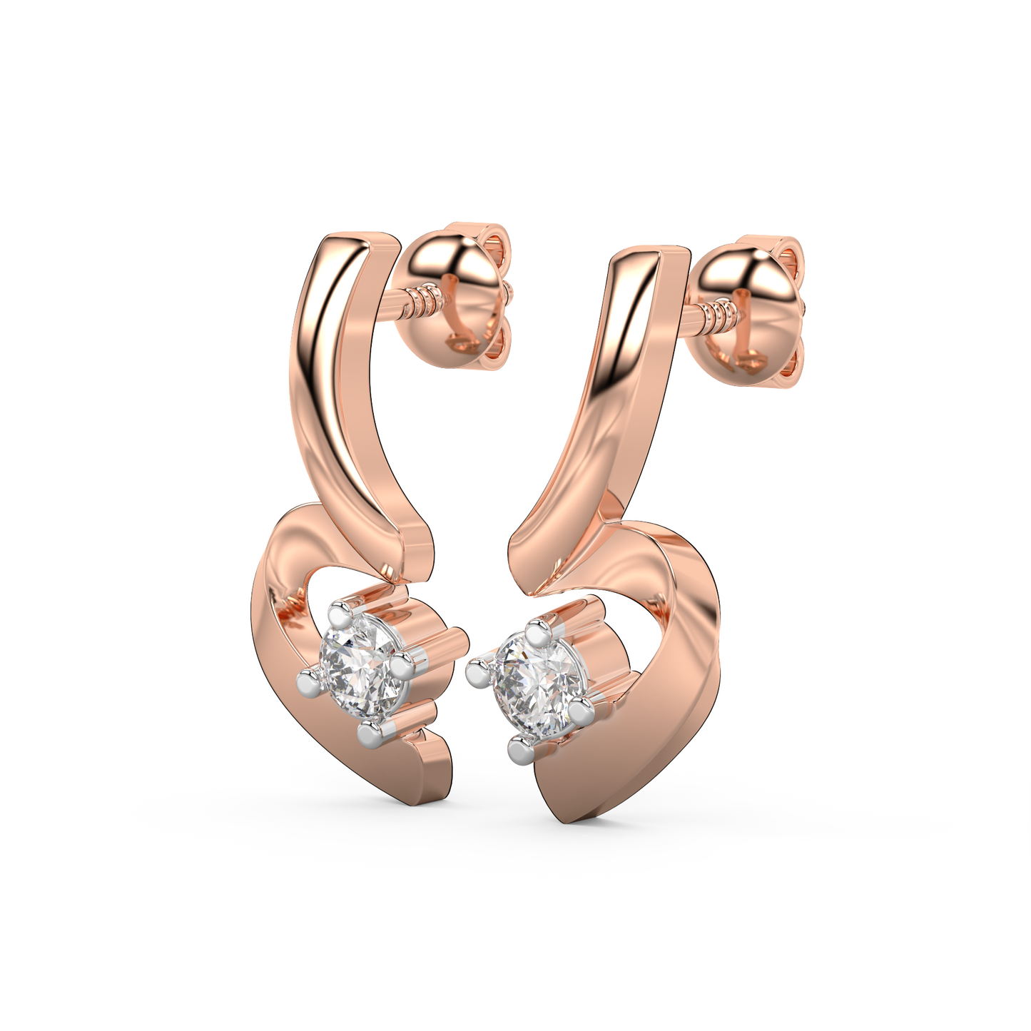 Diamond Earring for her in Rose Gold DER23365