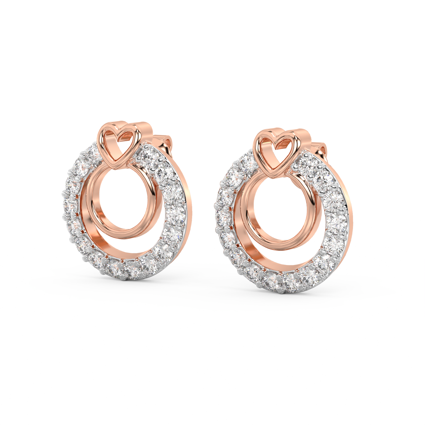 Diamond Earring for her in Rose Gold DER23410