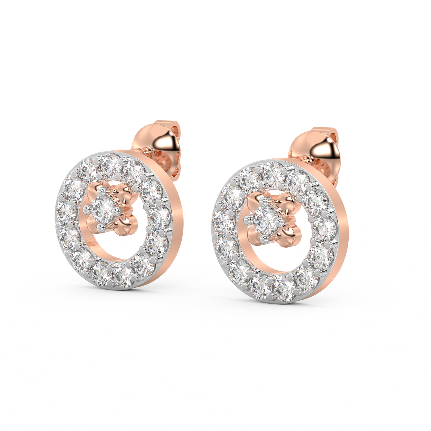 Diamond Earring for her in Rose Gold DER23412