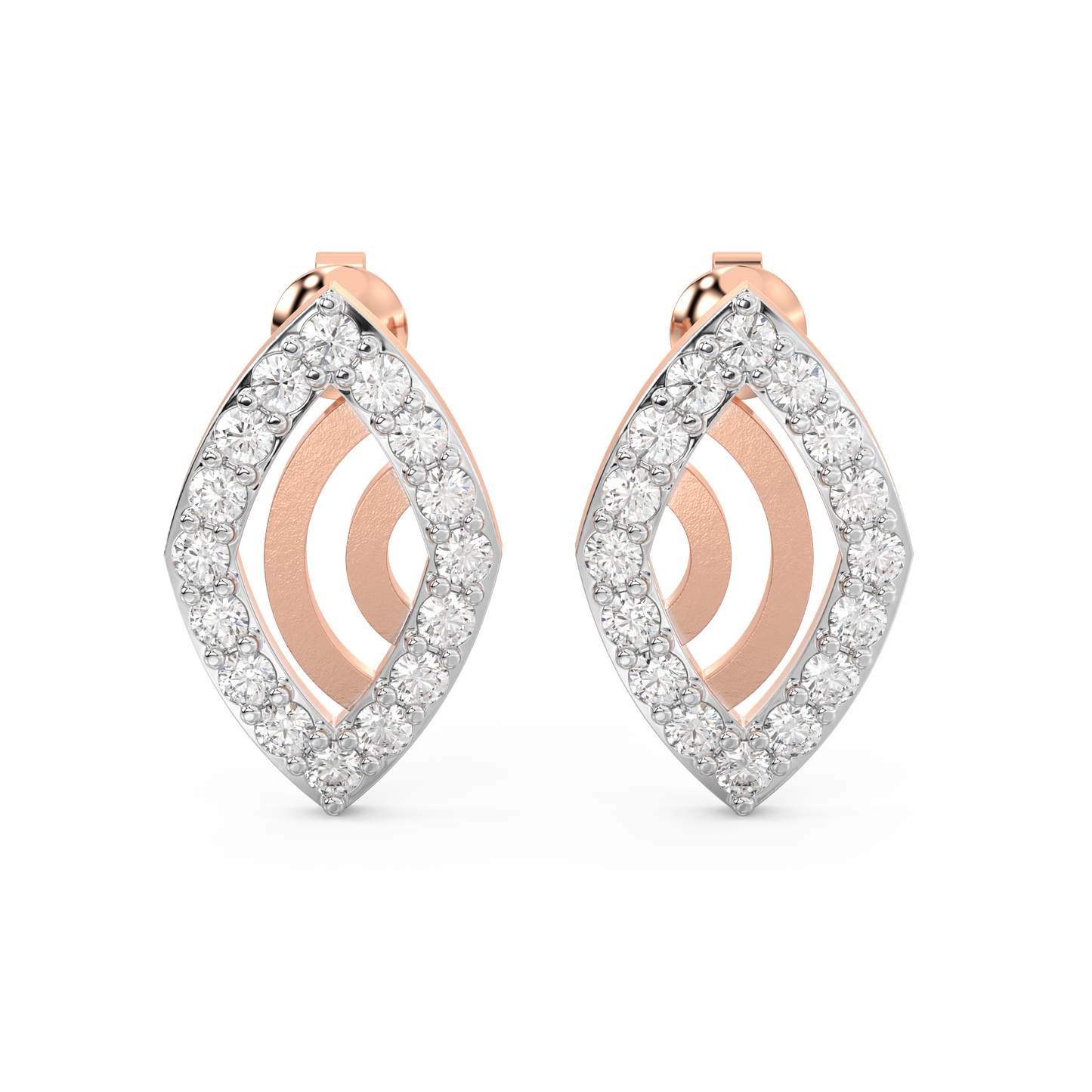 Diamond Earring for her in Rose Gold DER23430