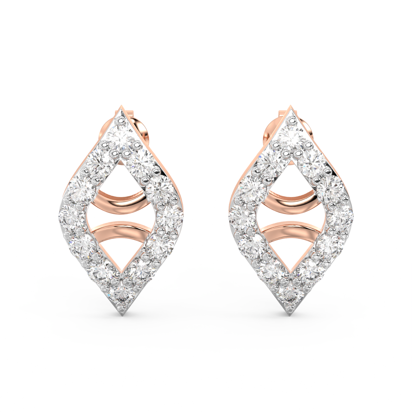 Diamond Earring for her in Rose Gold DER23434