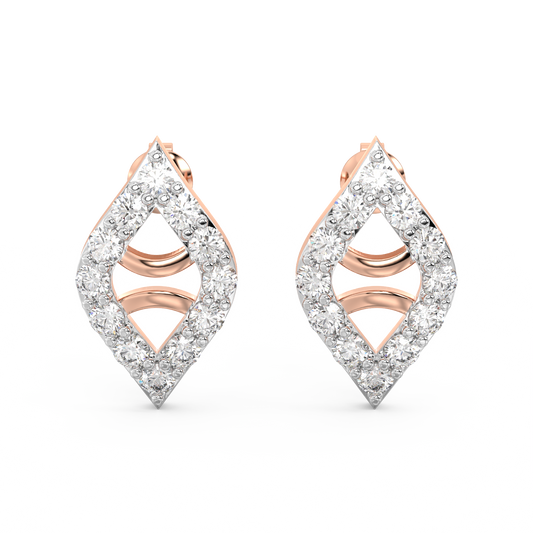 Diamond Earring for her in Rose Gold DER23434