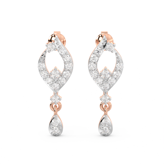 Diamond Earring for her in Rose Gold DER23437