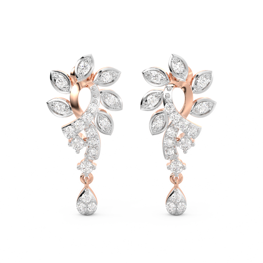 Diamond Earring for her in Rose Gold DER23440