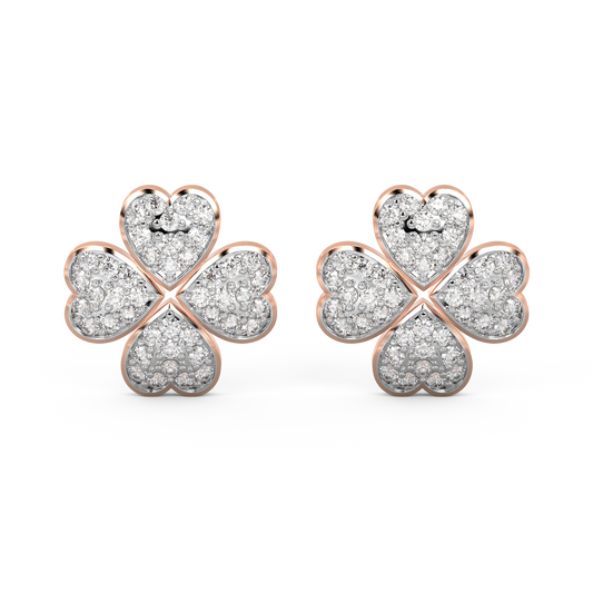 Diamond Earring for her in Rose Gold DER23446