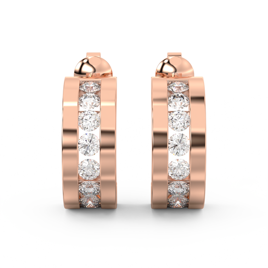 Diamond Earring for her in Rose Gold DER23450