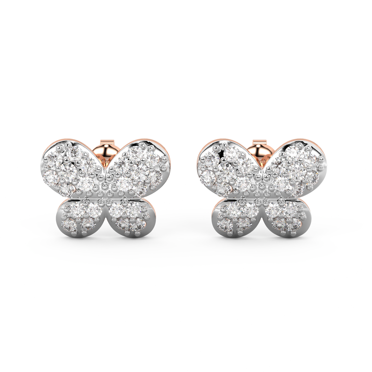 Diamond Earring for her in Rose Gold DER23453