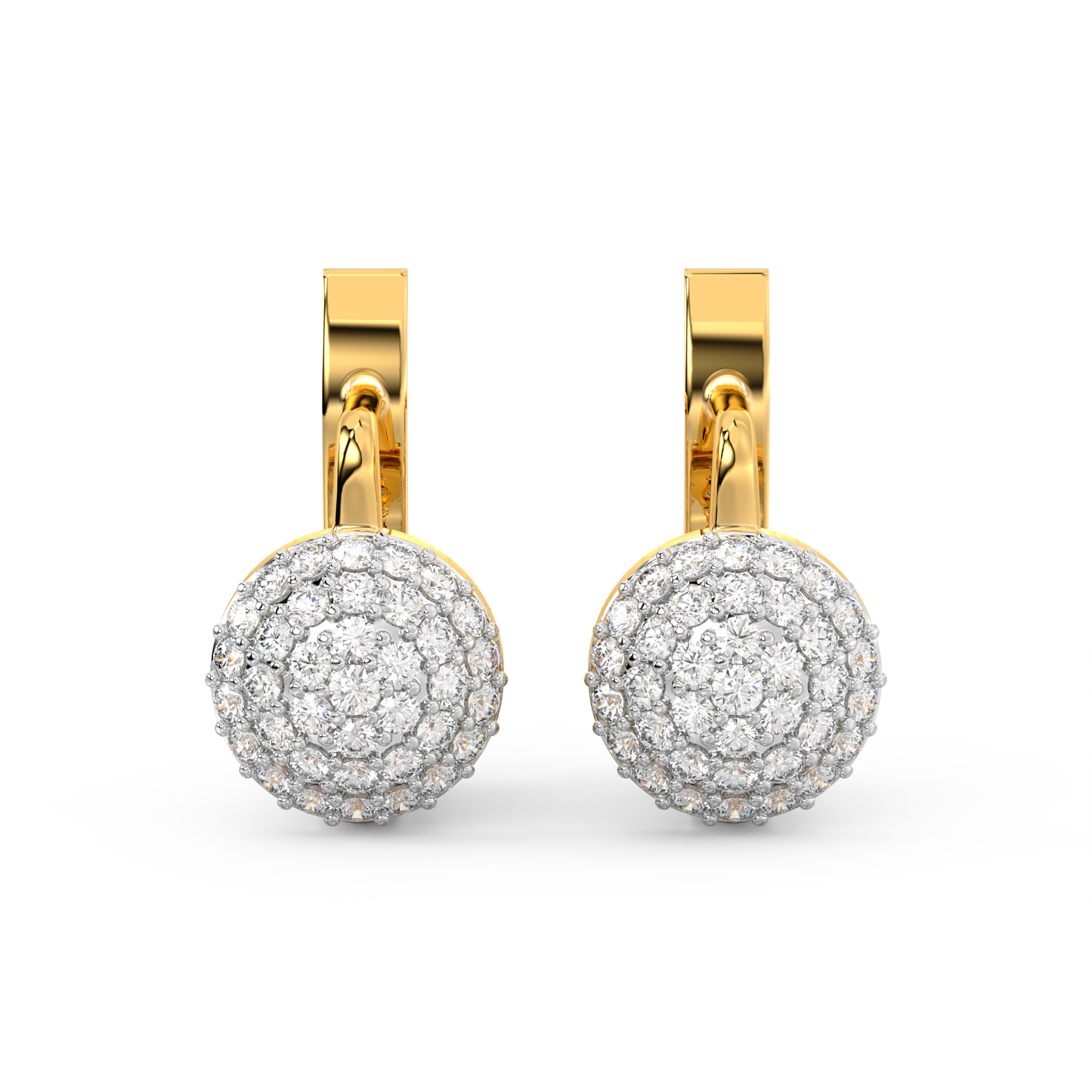 Diamond Earring for her in Yellow Gold DER23458