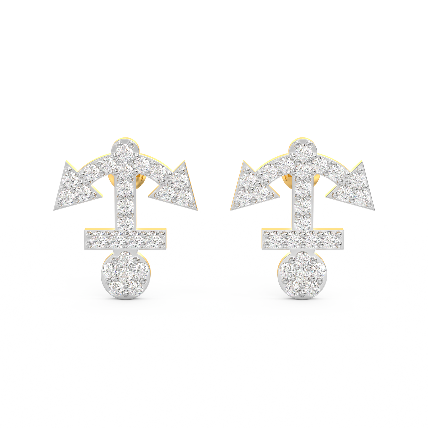 Diamond Earring for her in Yellow Gold DER23459