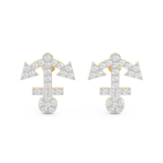 Diamond Earring for her in Yellow Gold DER23459