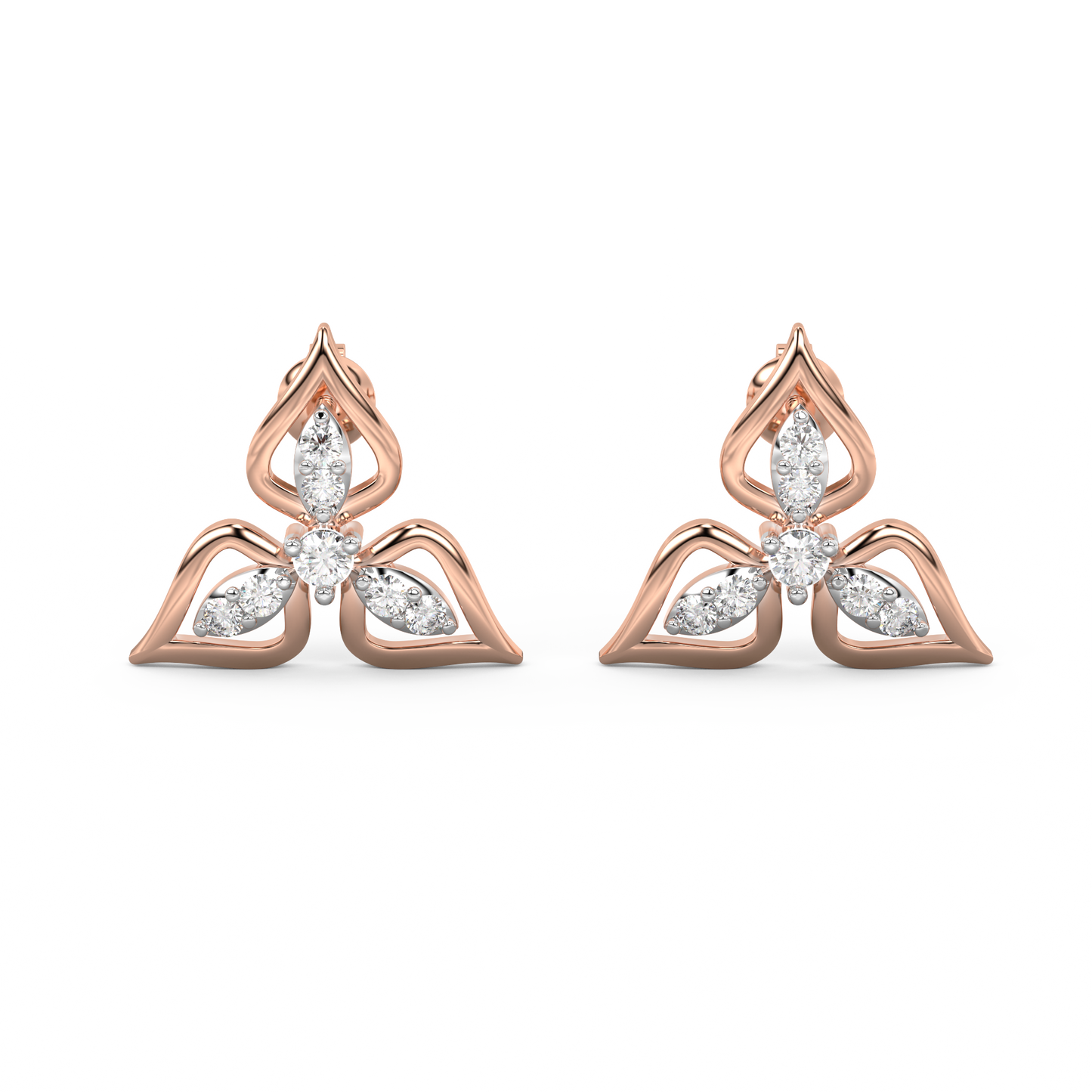 Diamond Earring for her in Rose Gold DER23465