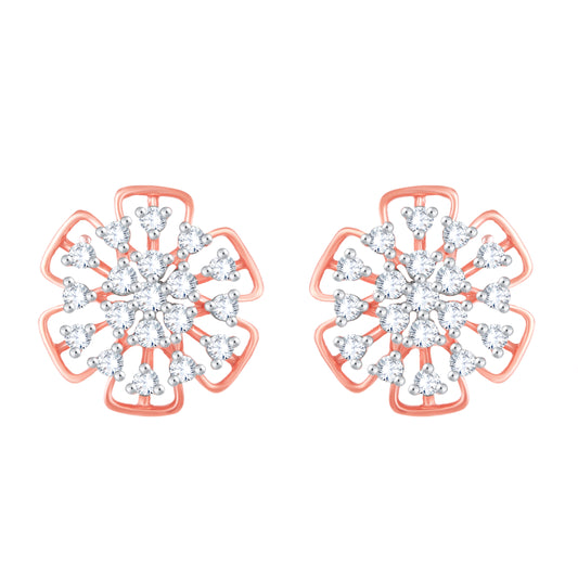 Diamond Earring for her in Rose Gold DER23756