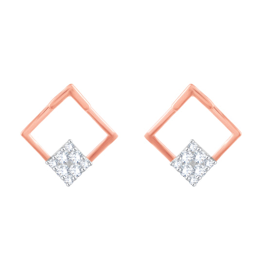 Diamond Earring for her in Rose Gold DER23757