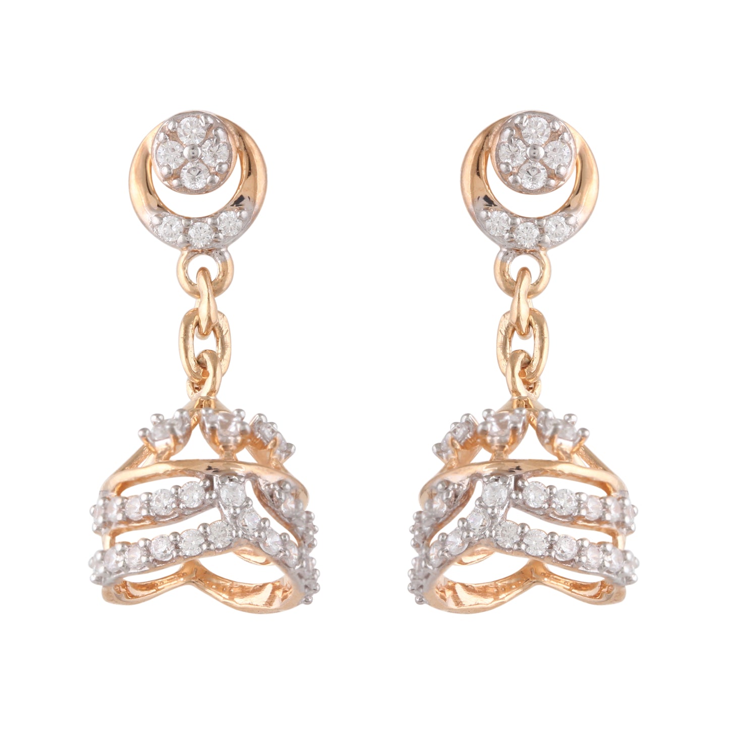 Diamond Earring for her in Yellow Gold DER23758