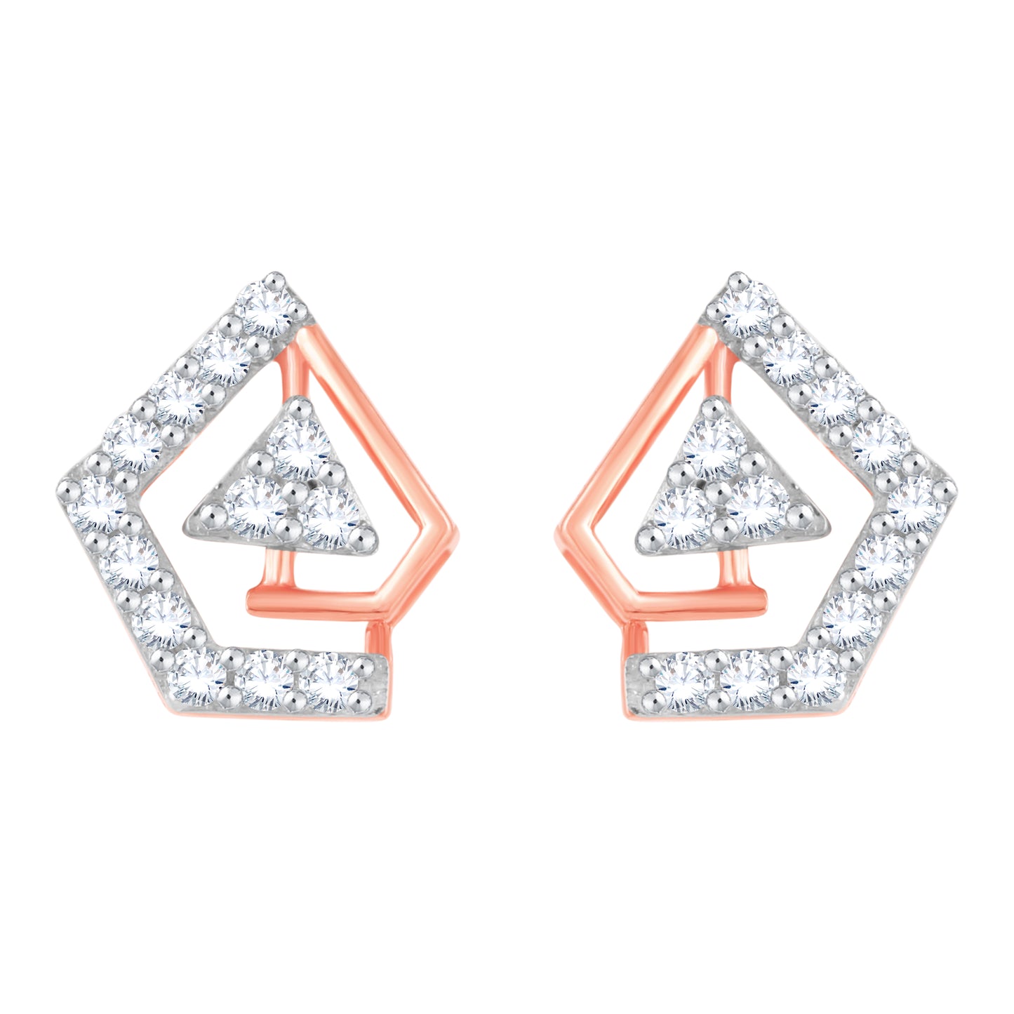 Diamond Earring for her in Rose Gold DER23762