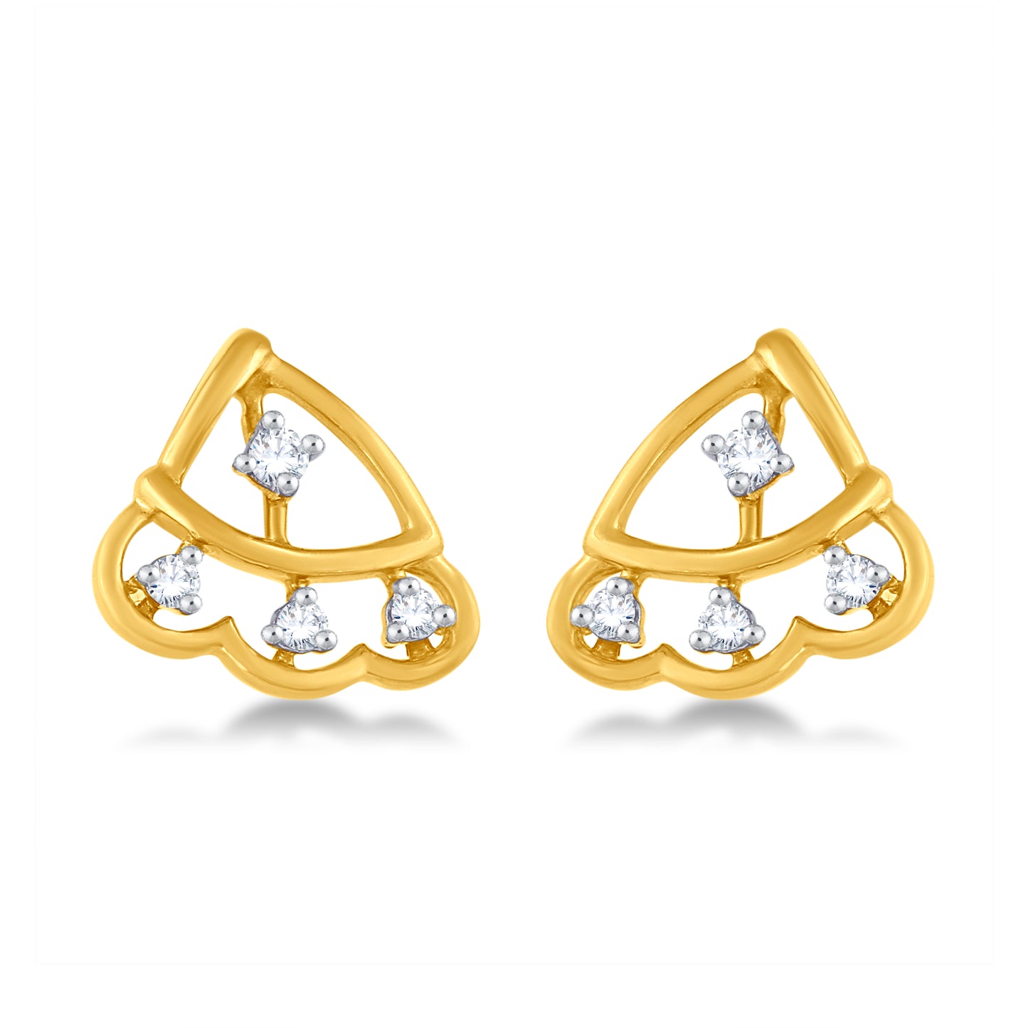 Diamond Earring for her in Yellow Gold DER23766