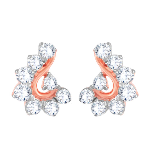 Diamond Earring for her in Rose Gold DER23767