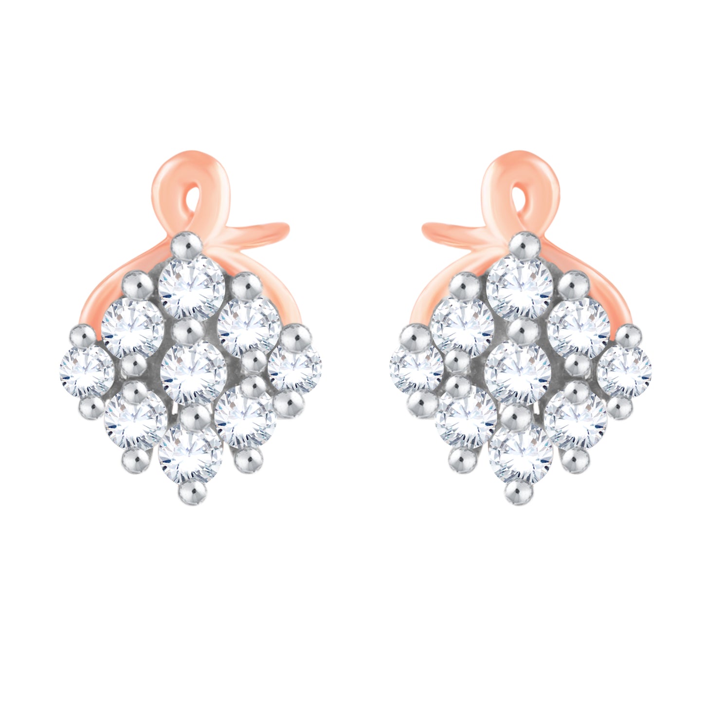 Diamond Earring for her in Rose Gold DER23769