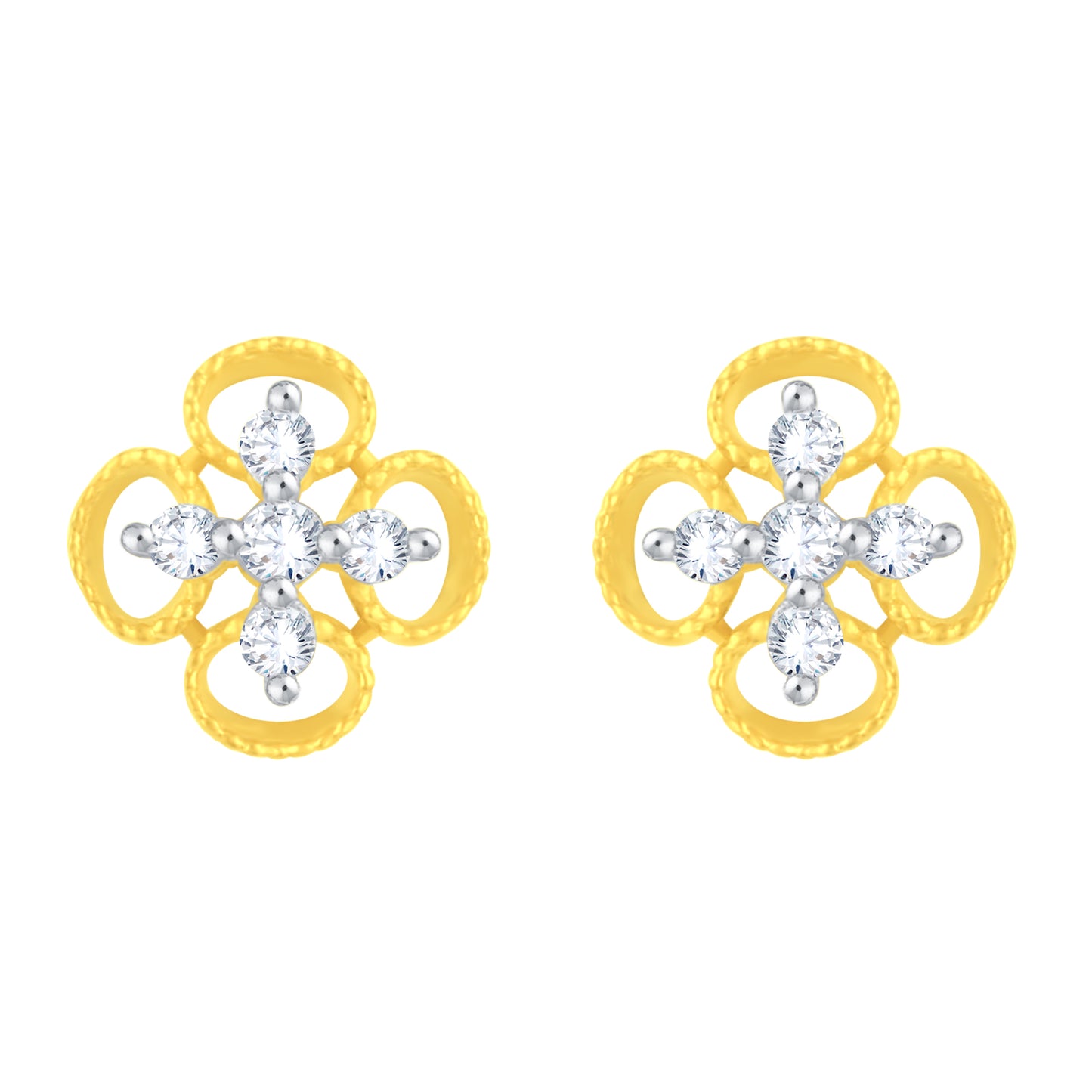 Diamond Earring for her in Yellow Gold DER23771