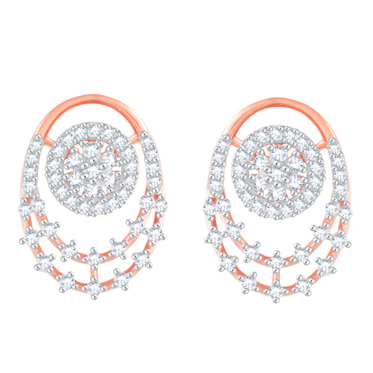 Diamond Earring for her in Rose Gold DER23776