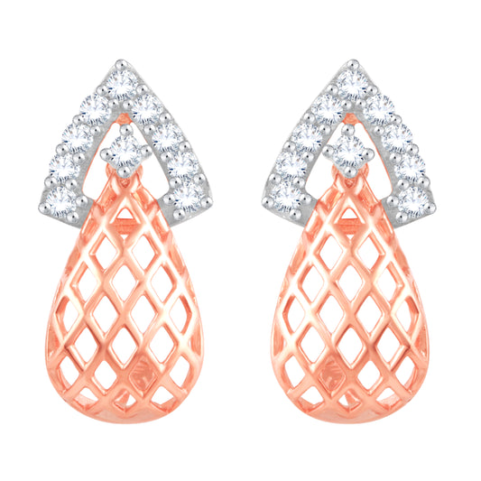 Diamond Earring for her in Rose Gold DER23778