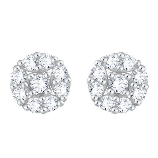 Diamond Earring for her in White Gold DER23779