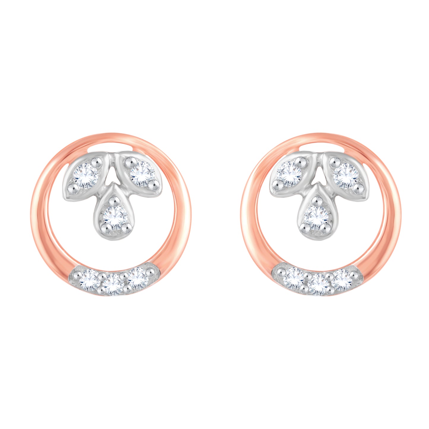 Diamond Earring for her in Rose Gold DER23780