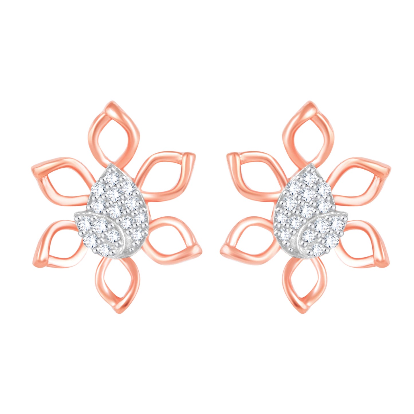 Diamond Earring for her in Rose Gold DER23782