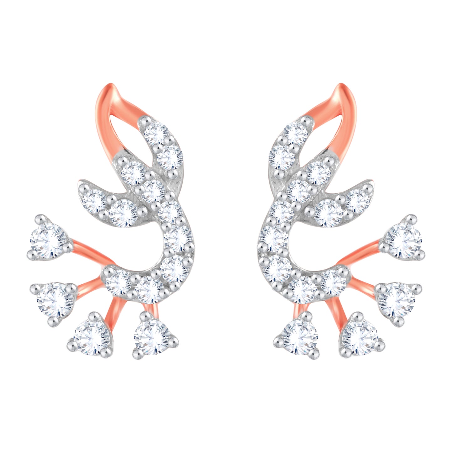 Diamond Earring for her in Rose Gold DER23785