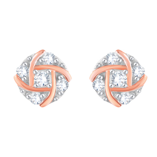 Diamond Earring for her in Rose Gold DER23787