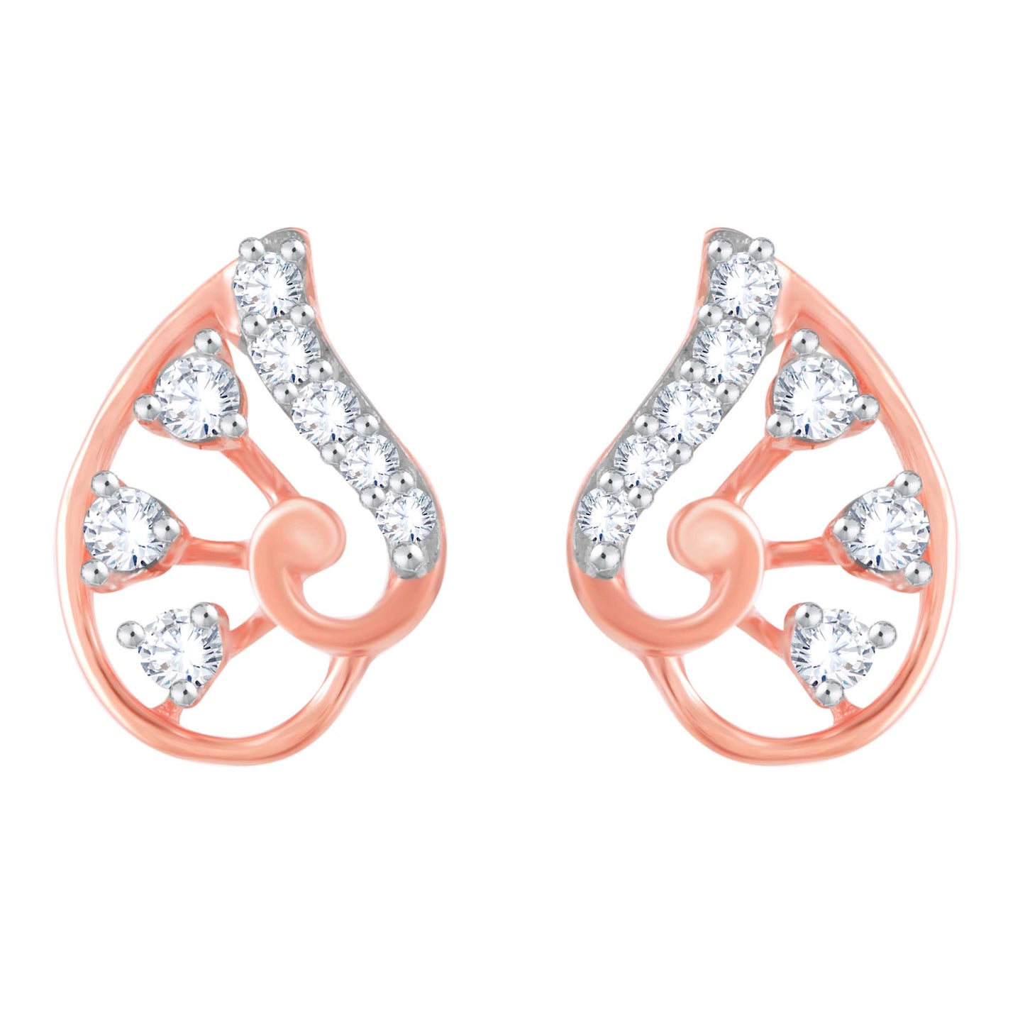 Diamond Earring for her in Rose Gold DER23788