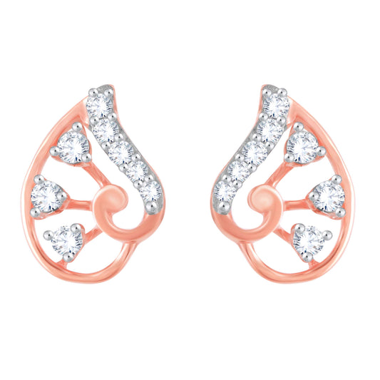 Diamond Earring for her in Rose Gold DER23788