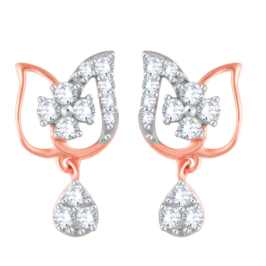 Diamond Earring for her in Rose Gold DER23789