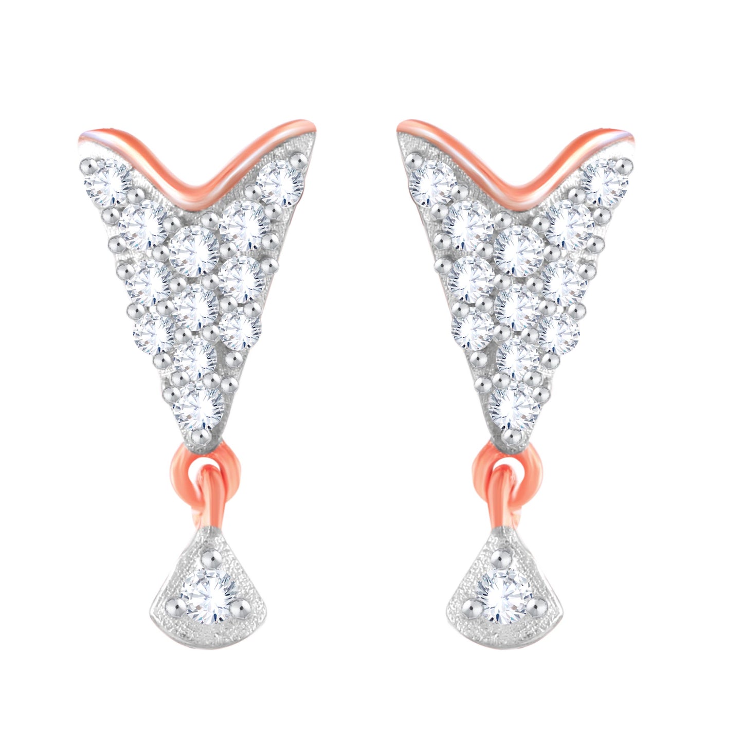 Diamond Earring for her in Rose Gold DER23790