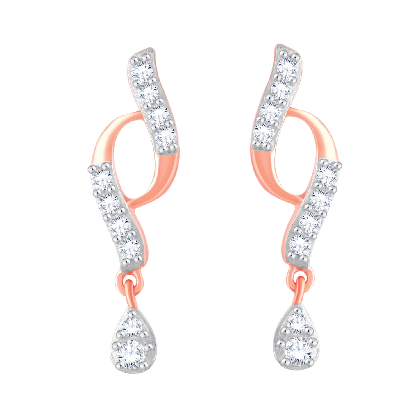 Diamond Earring for her in Rose Gold DER23792