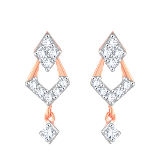 Diamond Earring for her in Rose Gold DER23794