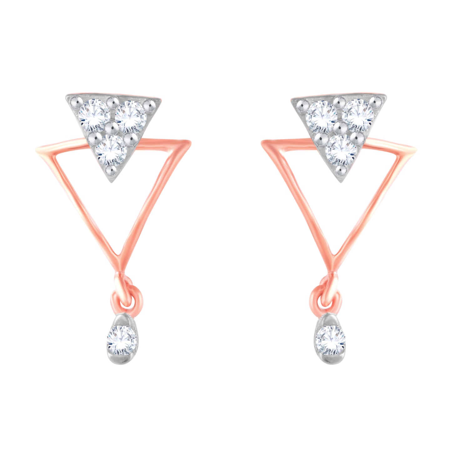 Diamond Earring for her in Rose Gold DER23795