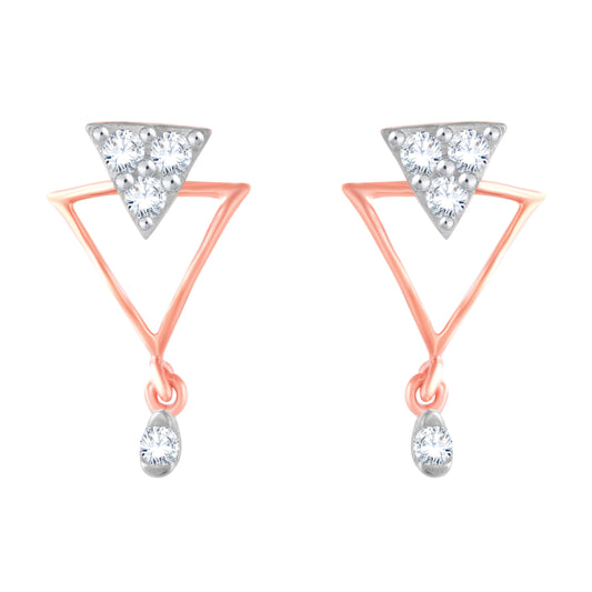 Diamond Earring for her in Rose Gold DER23795