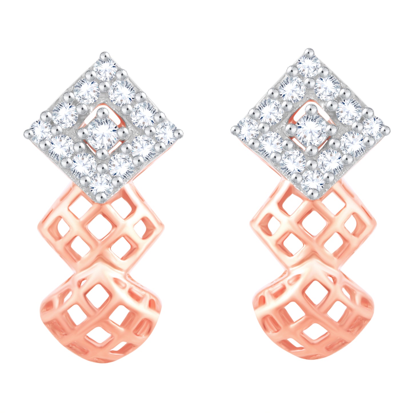 Diamond Earring for her in Rose Gold DER23803