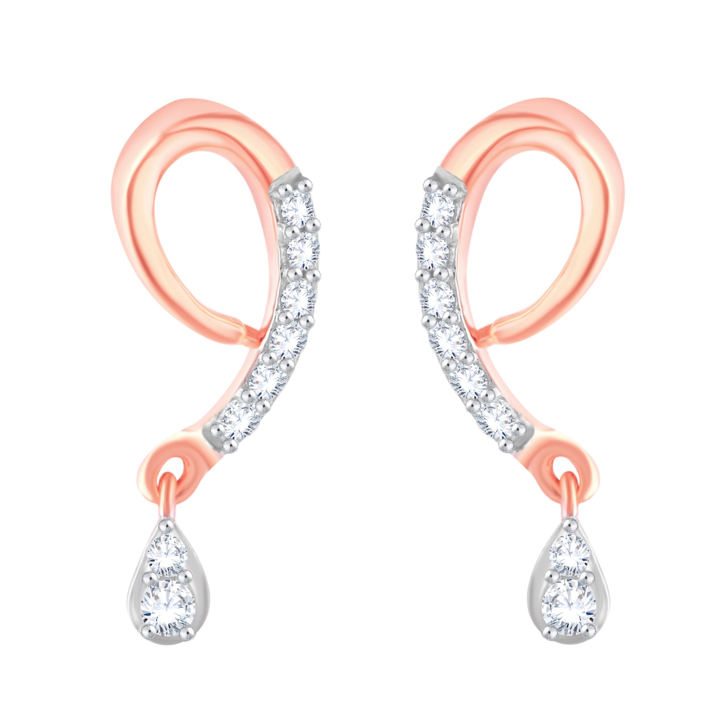 Diamond Earring for her in Rose Gold DER23805