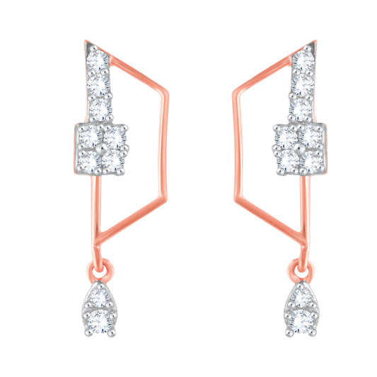 Diamond Earring for her in Rose Gold DER23808