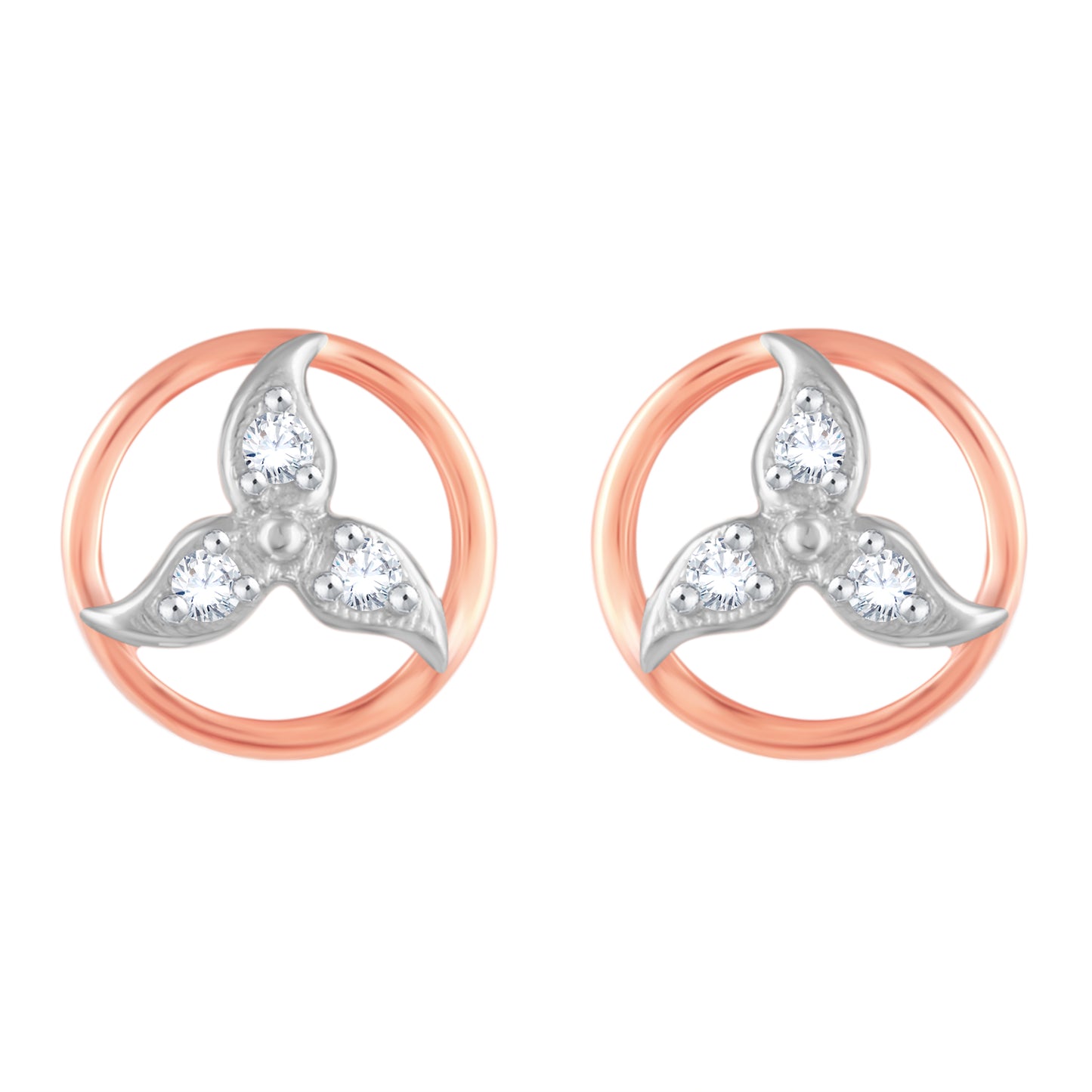 Diamond Earring for her in Rose Gold DER23811