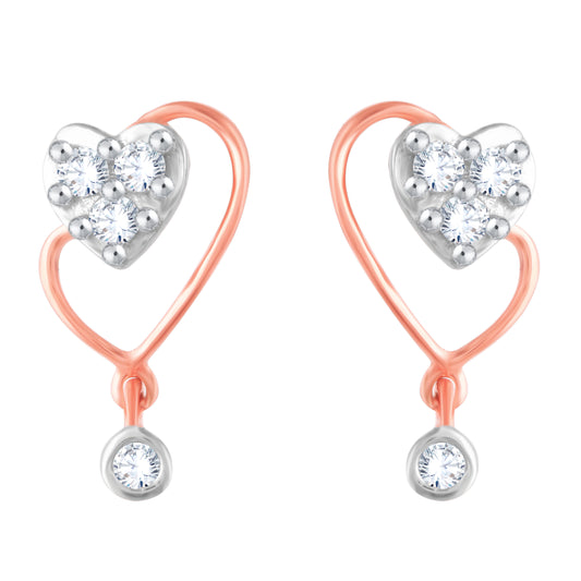 Diamond Earring for her in Rose Gold DER23812