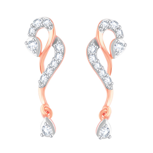 Diamond Earring for her in Rose Gold DER23813