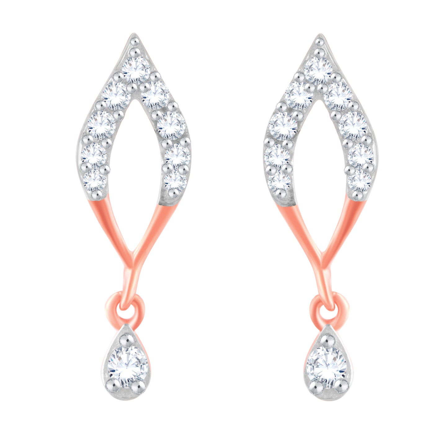 Diamond Earring for her in Rose Gold DER23815