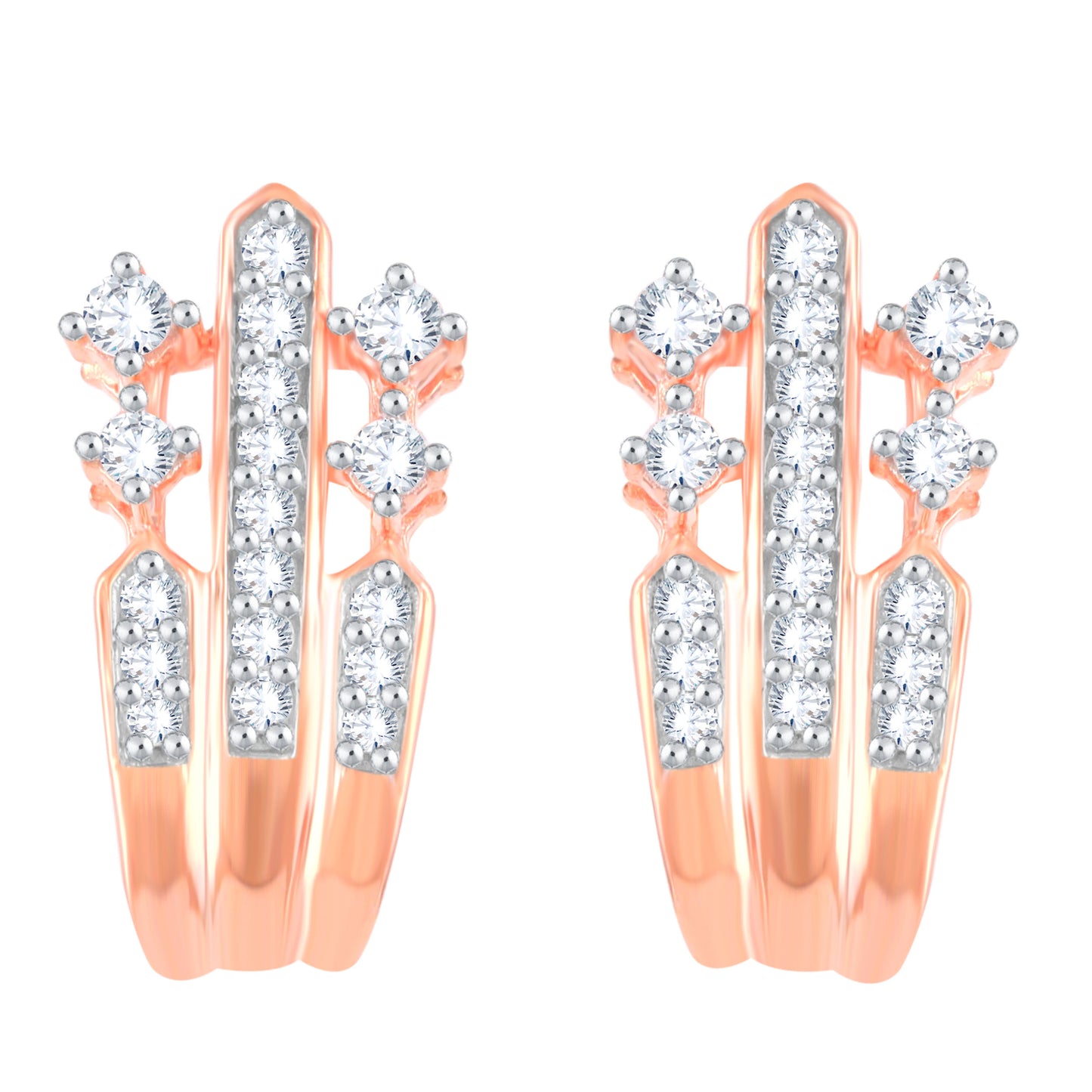 Diamond Earring for her in Rose Gold DER23817