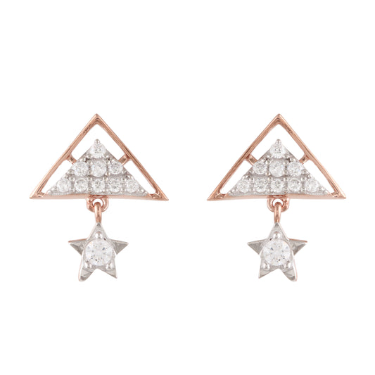 Diamond Earring for her in Rose Gold DER23818