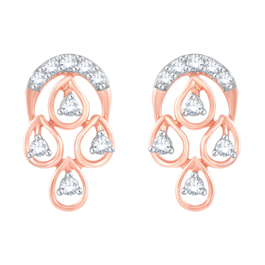 Diamond Earring for her in Rose Gold DER23819