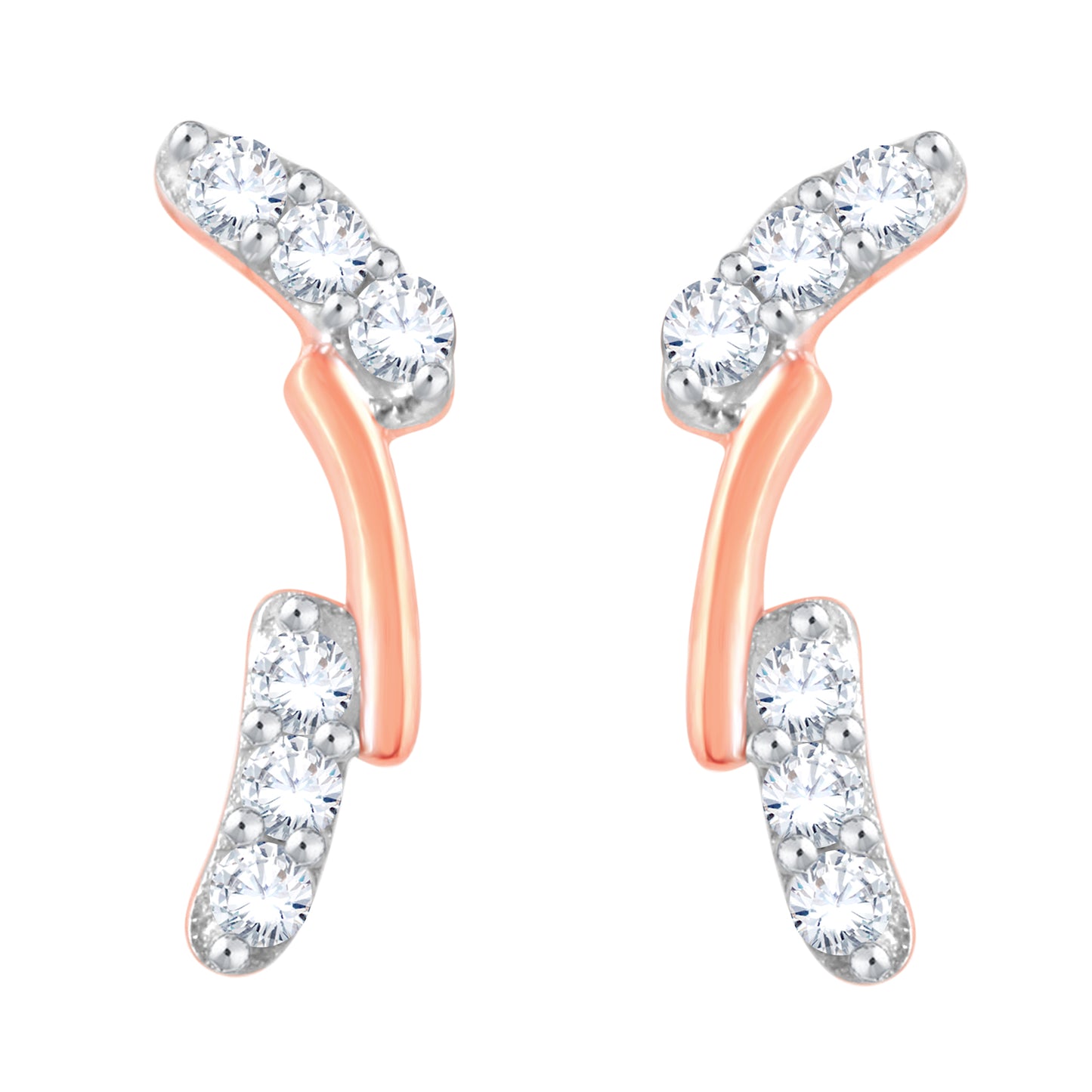 Diamond Earring for her in Rose Gold DER23821